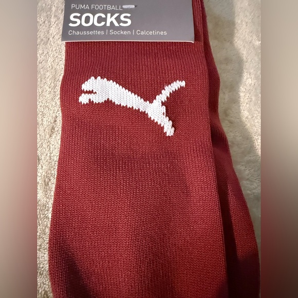 Puma Men's‎ Burgundy Athletic Socks - Picture 2 of 7